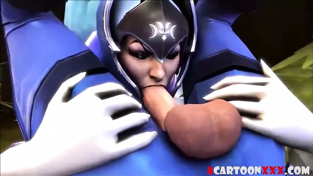 Lara Croft self sucking and 3D futanari sex