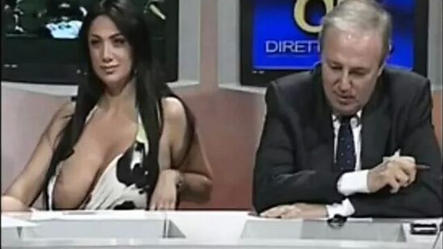 Big tits slip on tv