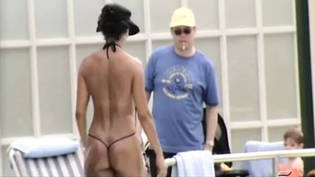 Hotwife In Micro Bikini at Pool