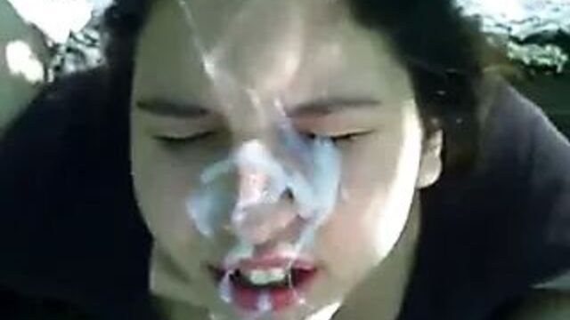 Friend lets me unload a thick nut on her face