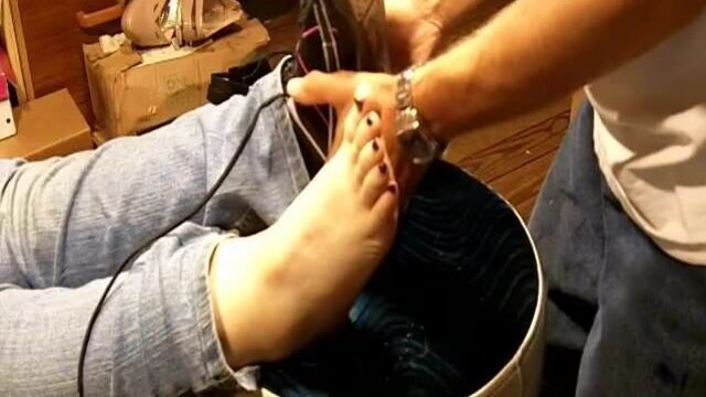 Taking off Shelly's Shoes