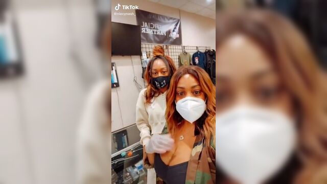 Fine ass Niecy Nash showcasing tits in mask