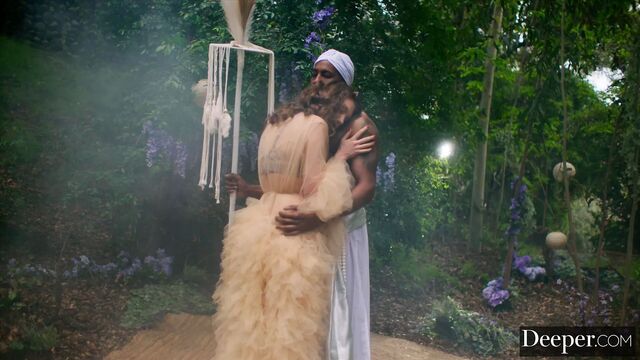 Deeper. Goddess Elena Koshka has intense fantasy threesome