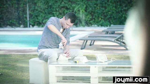 Horny french teen Luna Rival gets fucked by her landlord