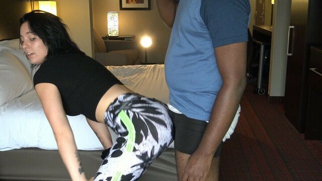 Grinding in sexy leggings