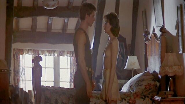 Lesley Anne Down exposing her naked body