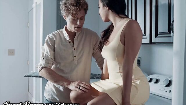 Sniffing the Babysitter's Dirty Panties Leads to Cheating!