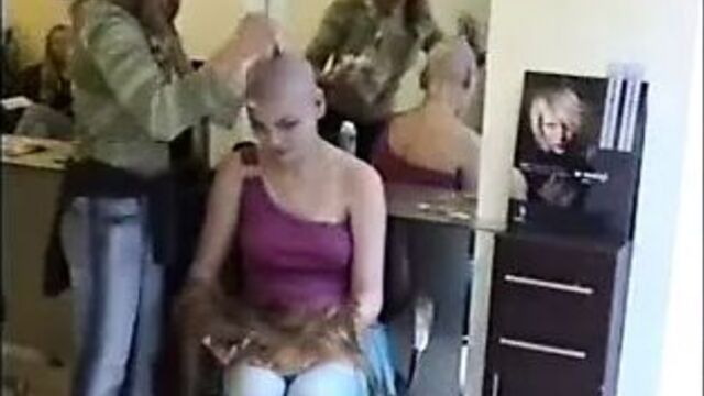 Long hair shave