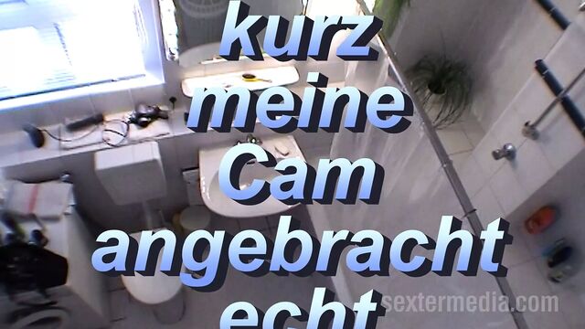 Voyeur tension video in the bathroom