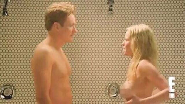Chelsea Handler & Conan O'Brien - Nude Shower + Bloopers