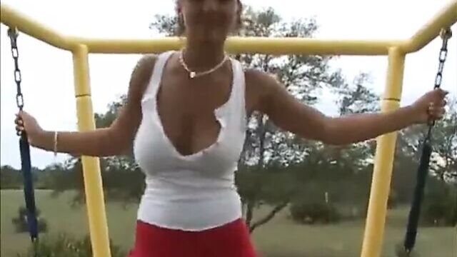 Christina Model on the playground (rare video)