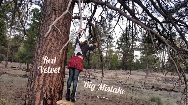 Red Velvet Hanging Wedgie